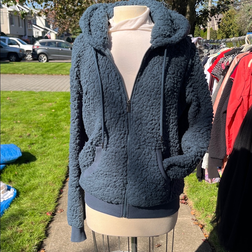 Marc New York Navy Sherpa Jacket/zip up sweater